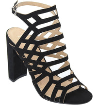 Bella Marie Women's Caged Cutout Gladiator Stacked Platform Heel Sandal
