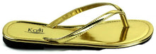 Kali Footwear Women's Twins Basic Patent Flat Thong Sandal