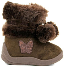 Kali Footwear Little Girl's Zello Glitter Pom Pom Boots