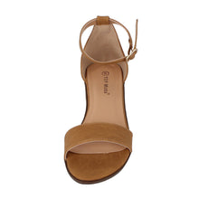 Top Moda Women's Ankle Strap Open Toe Heeled Sandal