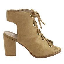 Nature Breeze FG92 Women's Lace Up Criss Cross Block Heel Sandals