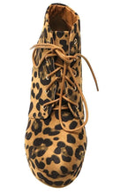Bella Marie Goldie-21 Women's almond toe platform lace up chunky heel ankle high suede booties