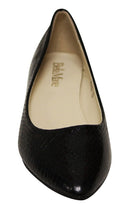 Bella Marie Angie-101 Women's pointy toe boat slip on patent snake leather flats