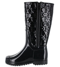Top Moda Girls Rainy-1K Quilted Bow Rhinestone Rain Boots
