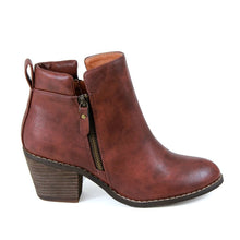 Reneeze POLO-01 Women's Zipper Stacked Chunky Heels Strappy Ankle Booties