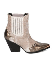 Women Flame Pattern Cowboy Boot - Block Heel Western Boot - Chunky Heel Ankle Boot - HK88 By Cape Robbin