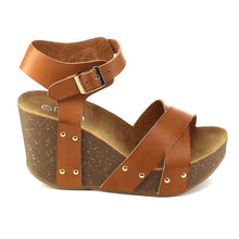 Refresh Mara-05 Womens Ankle Strap Comfort Criss Cross Platform Wedge Sandals