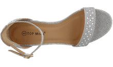 Top Moda Women's Studded Strappy Stacked Block Heel Sandal