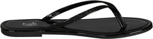 Kali Footwear Women's Focus Glitter Flip Flops, Black,10