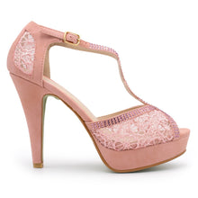 Top Moda Hy-5 Open Toe Crochet High Heel Sandals