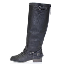 Breckelles Outlaw-11 Women's Ankle Strap Tall Riding Boots