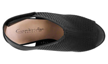 Cambridge Select Women's Laser Cut Slingback Stacked Heel Pump Bootie