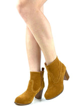 Chase & Chloe Emery-2 Women's Chunky Heel Slip On Bootie