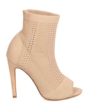 Cape Robbin GK04 Women Knitted Peep Toe Stiletto Sock Bootie