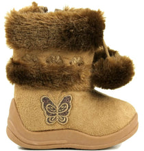 Kali Footwear Little Girl's Zello Glitter Pom Pom Boots