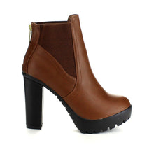 Breckelle's Hanna-11 Women's Platform Chunky Heel Lug Sole Chelsea Ankle Booties