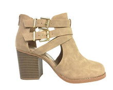 SCRIBE! Soda Women's Cutout Sides Buckles Straps Ankle Boots