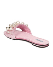 Women Velvet Faux Pearl Sandal - Casual, Dressy, Trendy - Pearl Slide - GH30 By Cape Robbin