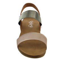 Refresh IE25 Women's Elastic Ankle Strap Flat Beach Sandal