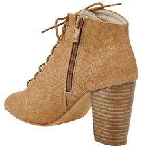 Women's Reptile Print Open-Toe Bootie
