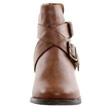 Breckelles Bronco-11 Chunky High Heel Buckle Ankle Booties Boots
