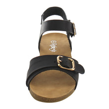 Refresh IE26 Women's Metallic Buckle Ankle Strap Flat Beach Sandal