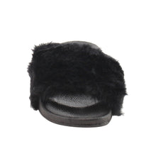 Betani Womens Farah-1 Furry Slide Sandals