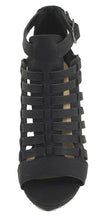 Delicious Women's Cutout Caged Buckle Stacked Chunky Heel Bootie