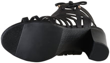 Delicious by Soda Women's Server Geometric Cut Out Caged Peep Toe Heeled Sandal