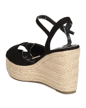 Women Faux Suede Espadrille Platform Wedge - Dressy, Spring, Party - Peep Toe Wedge GC12 By Betani