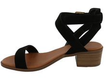 Top Moda Women's Vision-75 Ankle Strap Open Toe Heeled Sandal