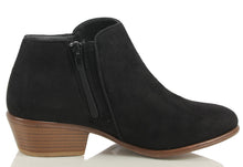Wild Diva Women's Round Toe Stacked Heel Low Heel Western Ankle Bootie