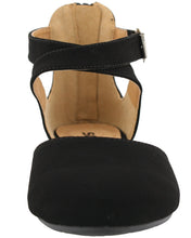 Soda KINER Women's Darling Almond Toe Criss Cross Ankle Strap Flat