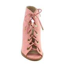 Nature Breeze FG92 Women's Lace Up Criss Cross Block Heel Sandals
