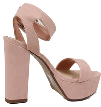 Delicious Women's Open Toe Thick Wide Strap Ankle Strap Block Heel Sandal