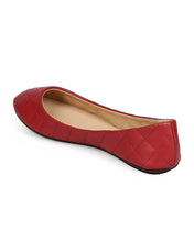 Refresh EE11 Women Quilted Leatherette Round Toe Slip On Ballet Flat