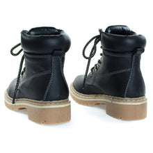 Children Fashion Work Bootie Lace Up Lug Threaded Sole, Kid Girl Boy