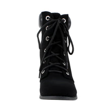 Demo 5 Womens Chunky Heel Ankle Booties Black