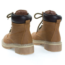 Children Fashion Work Bootie Lace Up Lug Threaded Sole, Kid Girl Boy