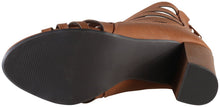 Delicious by Soda Women's Detour Cut Out Caged Peep Toe Chunky Stacked Heel Sandal