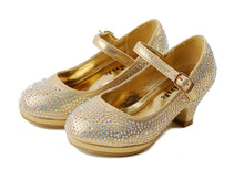 Dana-53k Little Girl Mid Heel Rhinestone Pretty Sandal Dress Shoes