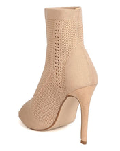 Cape Robbin GK04 Women Knitted Peep Toe Stiletto Sock Bootie