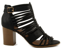 Women's Delicious Desert Strap Bound Block Heel w/ Back Zipper