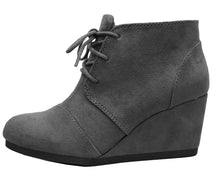 Cambridge Select Women's Lace Up Wedge High Heel Ankle Boot