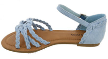 Top Moda Women's Braided Strappy Flat Sandal