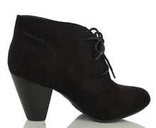 City Classified Women's Owena Lace Up Chunky High Heel Ankle Bootie