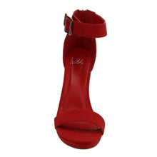 CARGO! Women's Sexy Ankle Strap Block Chunky Clear Perspex Heel Sandals