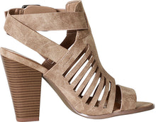 Delicious By Soda Yummy Cutout Stacked Heel Sandal