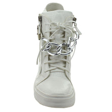 Nature Breeze Frontrunner-01 Women's High Top Lace-Up Zip Hidden Wedge Sneaker