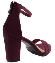 Top Moda Women's Hannah-1 Single Band Chunky/Block Heel Sandal With Ankle Strap and Zipper Closure